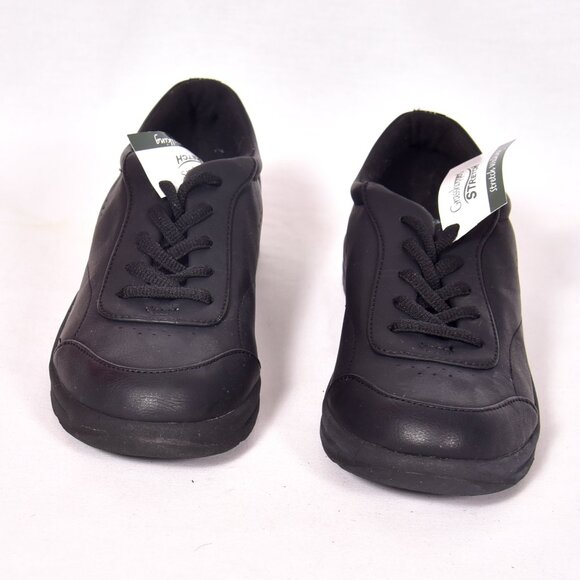 Grasshoppers Stretch Women's Promenade Black Smooth Walking Shoes Size 6M - Picture 2 of 9